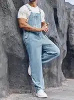 RUNCATI XL moški jeans kombinezon z naramnicami - slika 2
