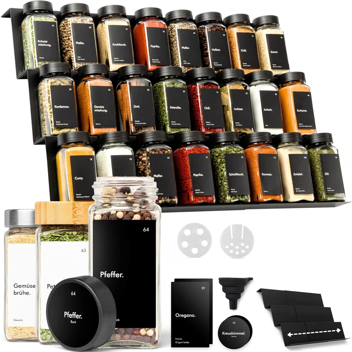 81e6CGYp4XL._AC_SL1500 KIVY organizator za začimbe s 24 kozarčki za predal - slika 1
