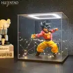 HUIJINTAO akrilna vitrina z LED osvetlitvijo prozorna - 25x25x25 cm - slika 2