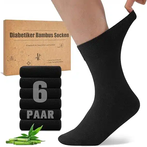 81qGJHOm0rL._AC_SX569 6x NIORASEN 43-64 bambusovi diabetični nogavice brez elastike - slika 1