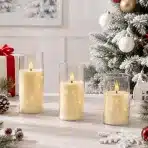3x KIEXUNG LED sveča z vgrajenimi lučkami - slika 4