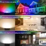 4x T-SUNUS RGB LED pametni reflektor 100 W IP66 - slika 4