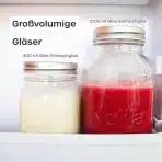 6x VOLILA 490 ml stekleni kozarci s pokrovom - slika 6