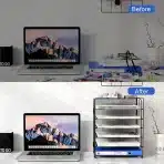 EASYPAG Kovinski pisarniški organizator dokumentov A4 s 6 predali - slika 2