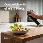 KIVY 100 ml steklena pršilka za olje z nalepkami - slika 4