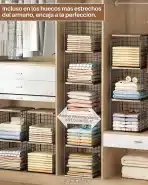 UMDONX 4-delni modularni organizator za garderobo iz kovine 30,5×30,5×31cm - slika 2