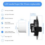 6x KYOTECH LED vgradni reflektor RGB 5 W črn - slika 2