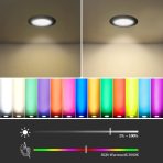 6x KYOTECH LED vgradni reflektor RGB 5 W črn - slika 3