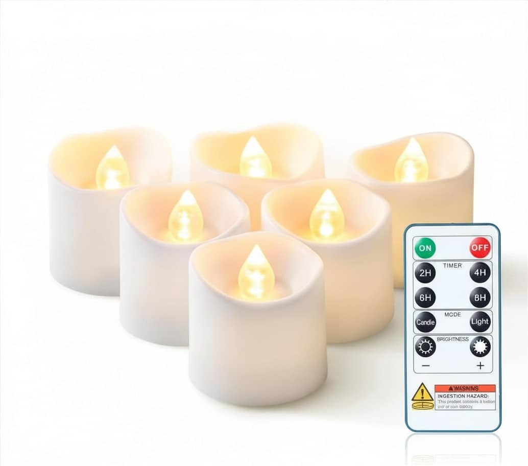 f0145906-802b-4938-a9f3-ea0c1d9f2396 6x HOMEMORY LED čajne svečke z daljincem - slika 1