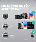 MOVO X1-Mini shotgun mikrofon za kamere in USB-C naprave - slika 6