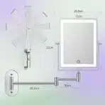 FASCINATE LED kozmetično stensko ogledalo z osvetlitvijo in 1X/10X povečavo - slika 5