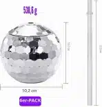 6x NICUNOM Disco kozarci s pokrovom in slamicami 539ml - slika 3