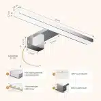 HOMMIE 30 cm LED svetilka za ogledalo 4000 K - slika 2