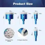 BRSCHNITT komplet 4 diamantnih svedrov za keramiko 20–50 mm - slika 2