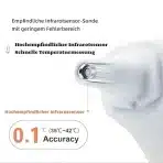 BERRCOM infrardeči termometer za čelo in uho - slika 6