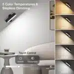 2x HENSAM brezžični LED stenski svetilki z baterijo - slika 5