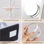 FENCHILIN kozmetično ogledalo z 12 LED lučkami - slika 6