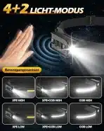 2x TEKWET polnilna LED naglavna svetilka 1000 lm - slika 2