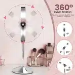 AUMVUM 20 cm dvostransko kozmetično ogledalo z LED osvetlitvijo - slika 3