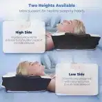 SAHEYER ergonomska ortopedska vzglavna blazina iz spominske pene 60×40×13/11cm - slika 2