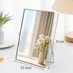 GOSIDER Namizno kozmetično ogledalo s kovinskim okvirjem 30×22cm - slika 3