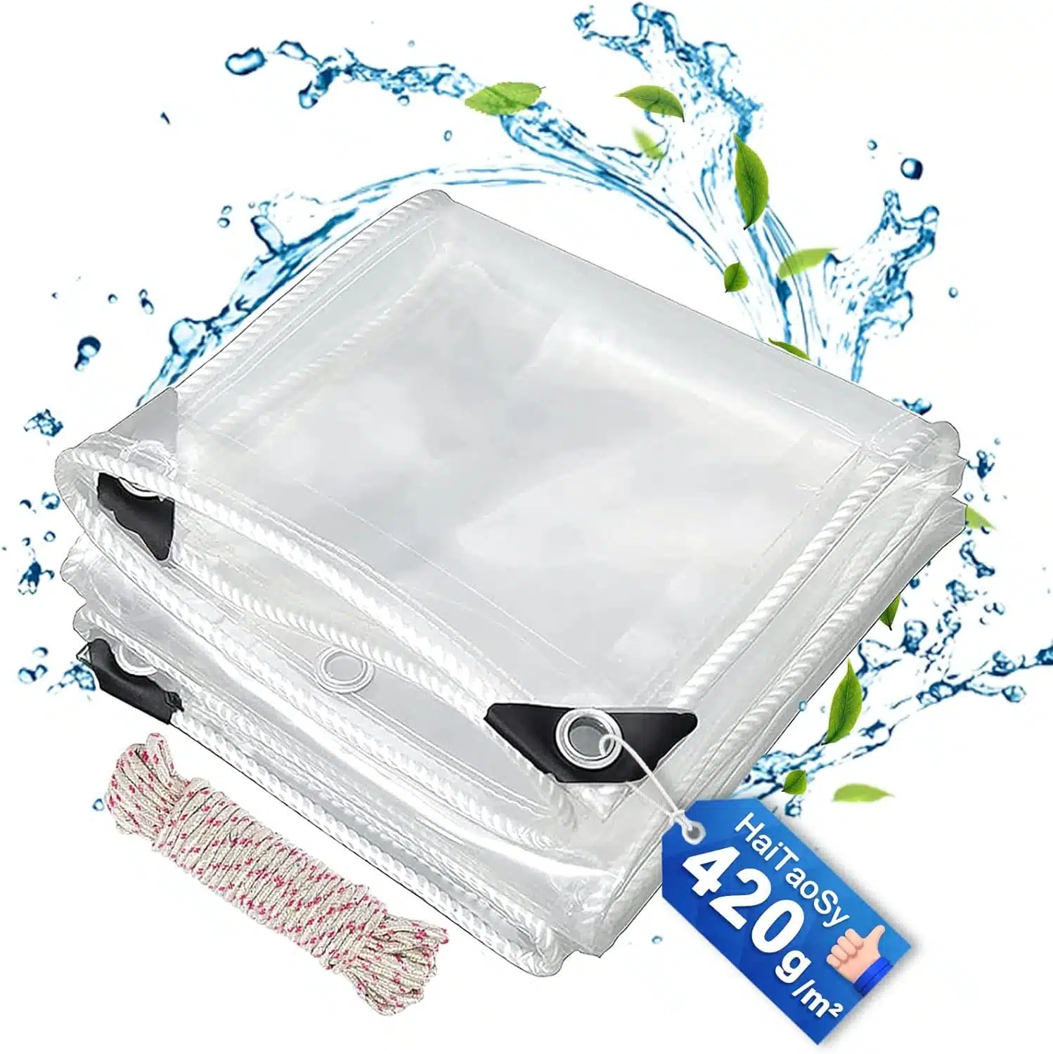 712lMFWgrJL._AC_SL1500 HAITAOSY prozorna PVC ponjava z ušesci 1,5×3m - slika 1
