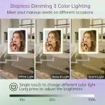 FASCINATE LED kozmetično stensko ogledalo z osvetlitvijo in 1X/10X povečavo - slika 4
