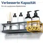 YASONIC Komplet 3 samolepilnih kopalniških polic - slika 4