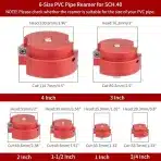SIIIXS 6-delni set orodij za čiščenje PVC cevi 3/4–4" - slika 3