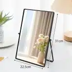 GOSIDER Namizno kozmetično ogledalo s kovinskim okvirjem 30×22cm - slika 5