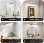 HOMMIE 30 cm LED svetilka za ogledalo 4000 K - slika 6