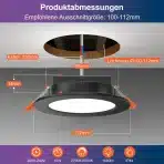 6x DUSKTEC 122 mm pametni LED vgradni reflektor - slika 2