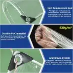 HAITAOSY prozorna PVC ponjava z ušesci 1,5×3m - slika 5