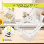 12x HFZCV 1/6 GN PET posode s pokrovom 0,9 l - slika 5
