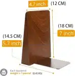 DRELIFAM komplet 2 lesenih knjižnih opornikov - slika 5