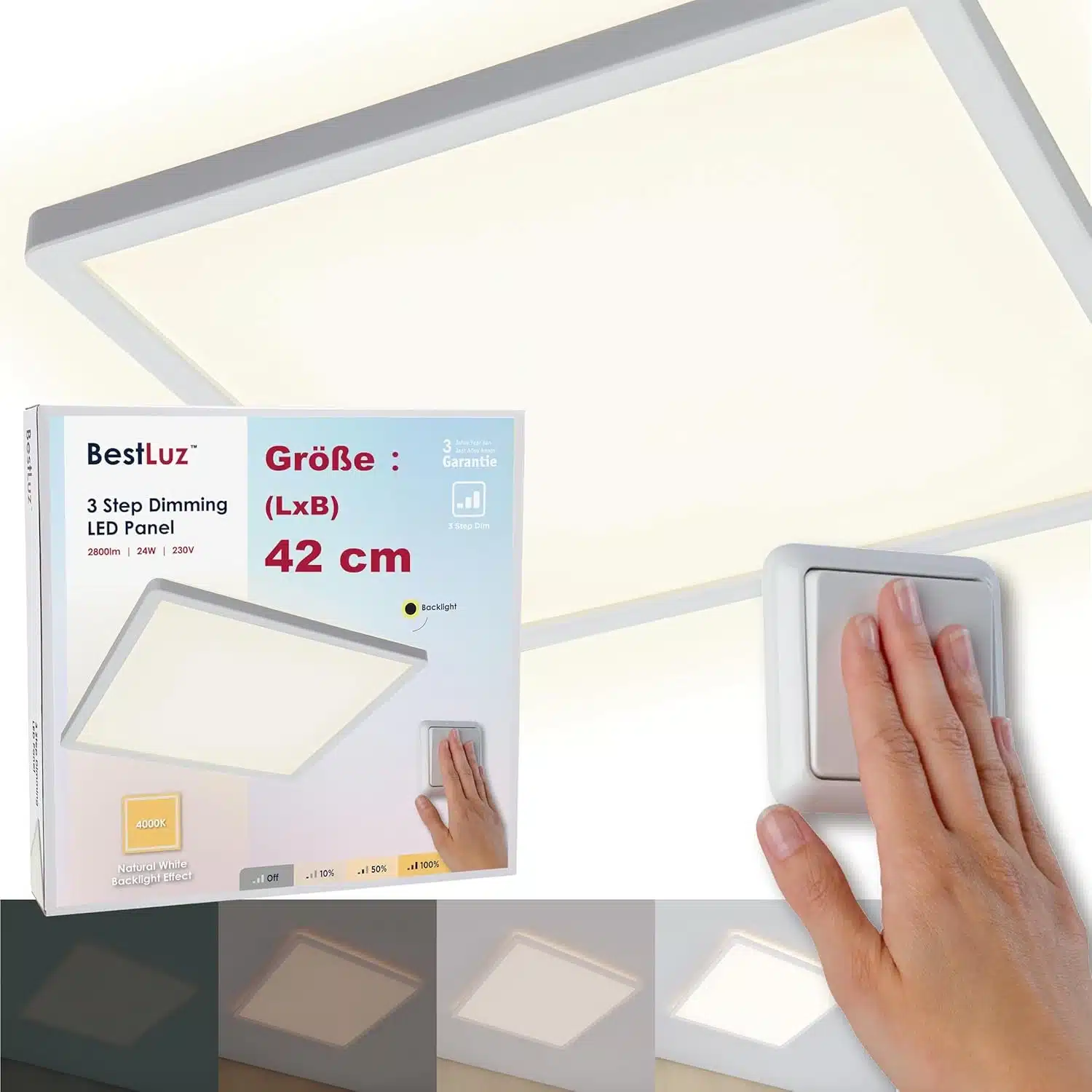 71Jc5SNFqVL._AC_SL1500 BESTLUZ 42 cm LED stropna svetilka 24 W 4000 K - slika 1