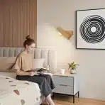 HMAKGG lesena LED stenska svetilka 3000 K - slika 3