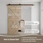 BONIKLUBA 244 cm drsni sistem za lesena vrata - slika 4
