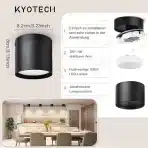 4x KYOTECH stropni LED reflektorji 6 W 4000 K - slika 4
