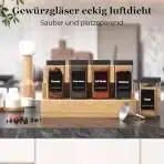 32x HOMHUT kvadratni kozarčki za začimbe 120 ml - slika 5