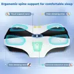 SAHEYER ergonomska ortopedska vzglavna blazina iz spominske pene 60×40×13/11cm - slika 3