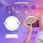 2x GY 145mm pametna RGB LED vgradna reflektorja - slika 2