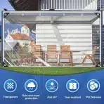 HAITAOSY prozorna PVC ponjava z ušesci 1,5×3m - slika 3