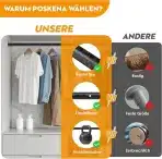 POSKENA teleskopska stenska obešalna palica za garderobo 43–131cm - slika 5