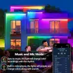 BVOKON IP68 RGB+IC LED zunanje LED trak luči z aplikacijo 20m - slika 3