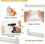 POSKENA teleskopska garderobna palica 43–131 cm - slika 6