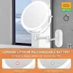 AUXMIR stensko kozmetično ogledalo z LED osvetlitvijo 1×/30× - slika 3