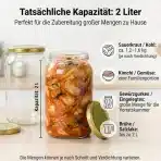2x MYFERMENTS 2 l fermentacijski kozarec s pokrovom - slika 4