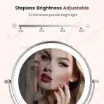 AUMVUM 20 cm dvostransko kozmetično ogledalo z LED osvetlitvijo - slika 2