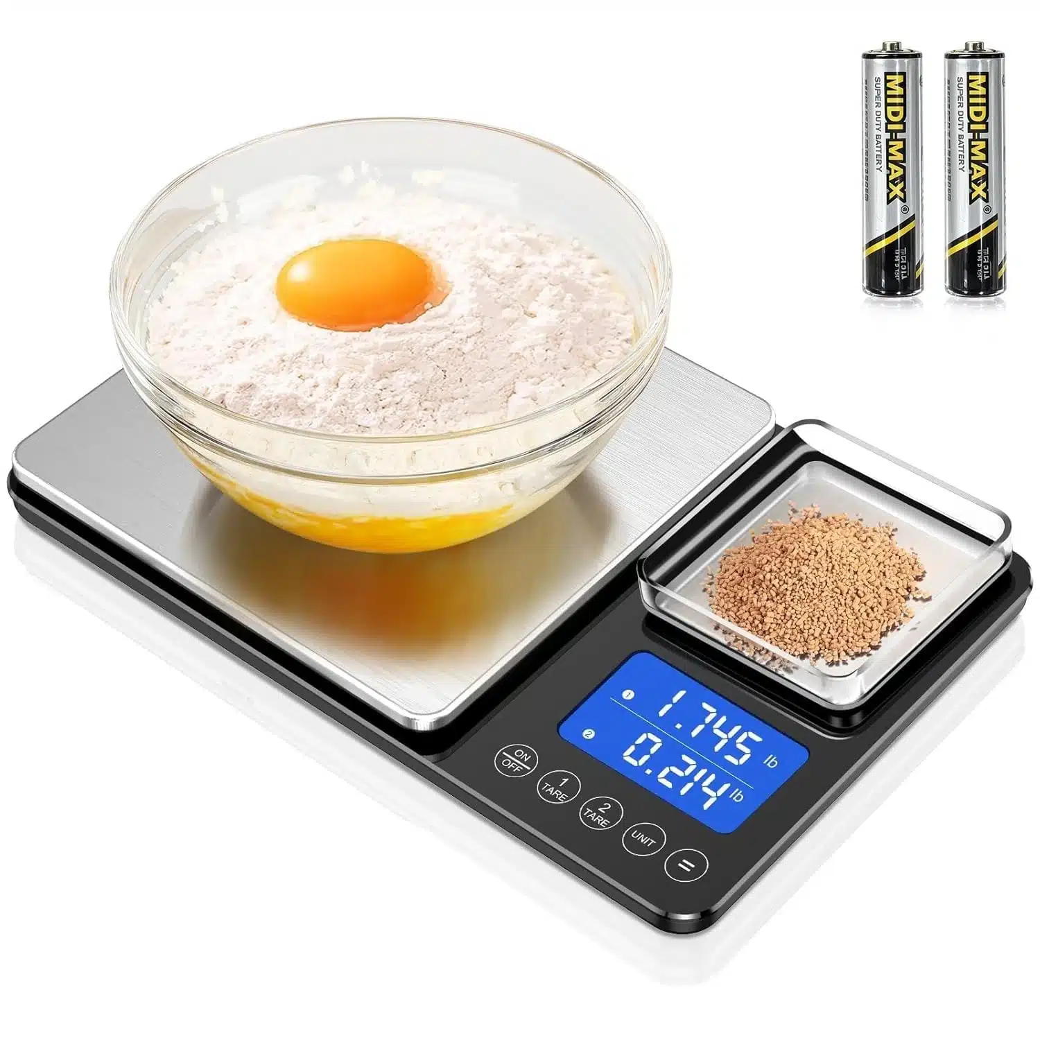 71xQlVlN8QL._SL1500 LETRON digitalna kuhinjska tehtnica z dvojno platformo - slika 1
